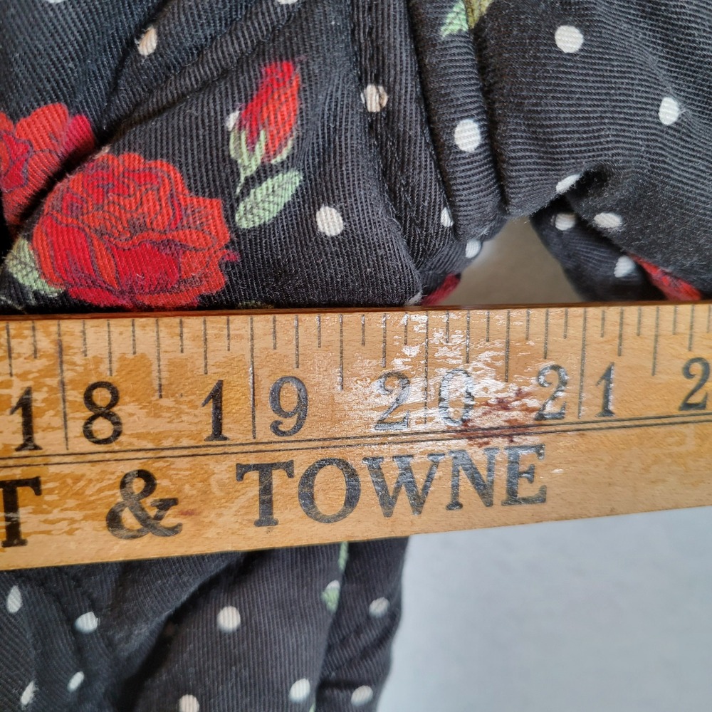 BLANKNYC Women Quilted Rolling The Dice Floral Polka Dot Jacket Size M Black - Picture 4 of 10